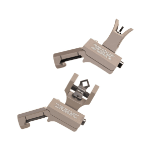 Troy Industries Offset Tritium Sight Set Ar-15 Fde