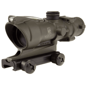 Trijicon Acog Ta31 Bac Rifle Scope 4x 32mm Dual-Illuminated Green Crosshair 223 Remington Reticle With Ta51 Flattop Mount Cerakote Od Green