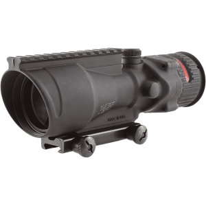 Trijicon Acog Ta648 Rifle Scope 6x 48mm Dual-Illuminated Red Chevron .50 Bmg Reticle With Ta75 Mount Matte Black