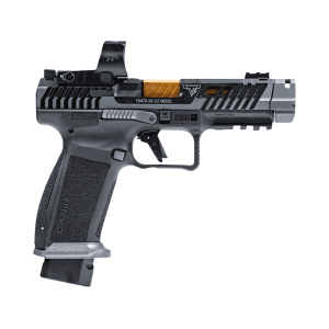 Canik Tti Combat 9mm Luger Pistol 4.6" Barrel 18+1 Round Smoke Slide Black Grip Smoke Frame Red Dot