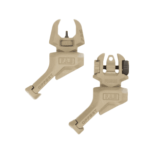 Fab Defense Deployable Front And Rear Sight Ar-15 Flat Dark Earth