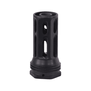 Huxwrx Qd Flash Hider Suppressor Mount 7.62mm Ar-10, Lr-308 M14-1 Lh Thread Black