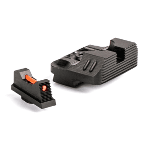 Zev Technologies Combat V3 Sight Set For Glock 17, 17l, 19, 22, 23, 24, 26, 27, 33, 34, 35, 38, 39 Steel .215" Fiber Optic Front, Black Rear
