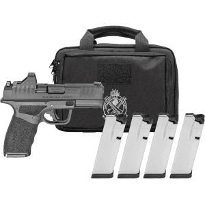 Springfield Armory Hellcat Pro Osp Gear Pac 9mm Luger Pistol 3.8" Barrel 17+1 Round Melonite Slide Black Grip Black Frame Red Dot