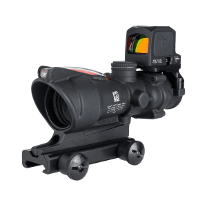 Trijicon Acog Rifle Scope 4x 32mm Led Illuminated Red Crosshair 223 Remington Reticle With 3.25 Moa Rcr Red Dot Sight And Colt Knob Thumbscrew Mount Matte Black