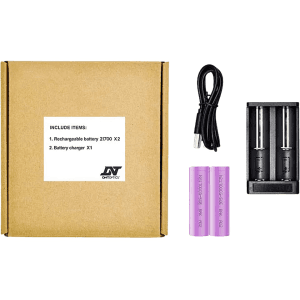 Dnt Optics Dnt 21700 Flat Top Battery 2pk With Charger