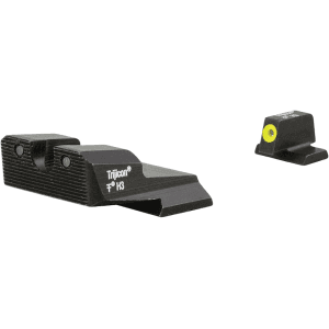 Trijicon Hd Xr Night Sight Set For Smith & Wesson M&p, Sd9 Ve, Sd40 Ve Steel Matte 3-Dot Tritium Green With Yellow Front Dot Outline