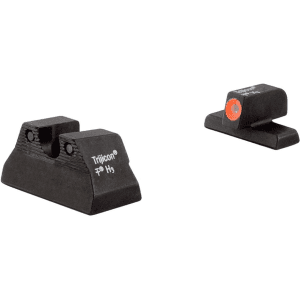 Trijicon Hd Night Sight Set For Hk P2000 Steel Matte 3-Dot Tritium Green With Orange Front Dot Outline