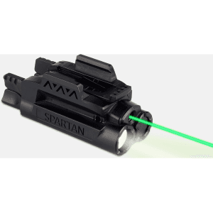 Lasermax Spartan Weapon Light Mint Green Led With Green Laser Sight Picatinny Rail Mount Matte Black