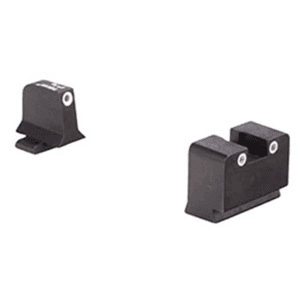 Trijicon Bright & Tough Suppressor Night Sight Set For Sig Sauer 40 S&w, 45 Acp Steel Matte 3-Dot Tritium Green With White Outline