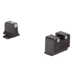 Trijicon Bright & Tough Suppressor Night Sight Set For Springfield Xd Steel Matte 3-Dot Tritium Green With White Outline