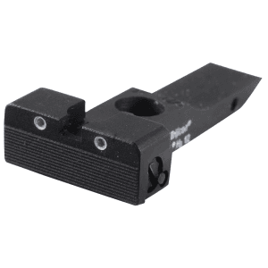 Kensight Adjustable 1911 Rear Night Sight Elliason Cut Steel Black Rounded Blade Serrated with High Visibility Green Tritium Dots