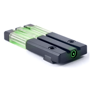 Meprolight Ft Bullseye Fiber Optic Rear Sight For Glock 17, 19, 20, 21, 22, 23, 24, 26, 29, 30, 34, 35, 36, 42, 43, 43x, 48 Tritium Green