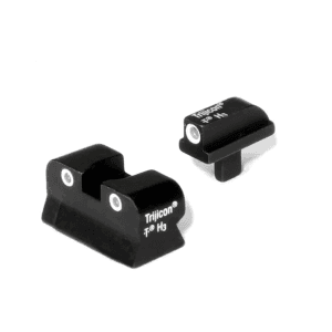 Trijicon Bright & Tough Night Sight Set For 1911 Stake-On Narrow Tenon Front & Standard Gi Rear Cut Steel Matte 3-Dot Tritium Green