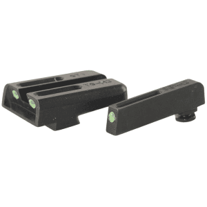 Truglo Tfo Sight Set For Glock 17, 17l, 19, 22, 23, 24, 26, 27, 33, 34, 35, 38, 39 Gen 1, 2, 3, 4, 5 Steel Tritium Fiber Optic Green