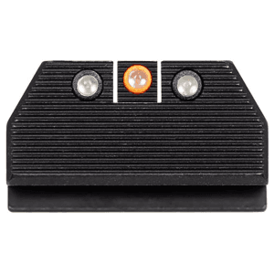 Night Fision Optics Ready Stealth Night Sight Set for CZ P-10 C, F, S Tritium Orange Ring Front, Square Notch Black Ring Rear Steel Nitride