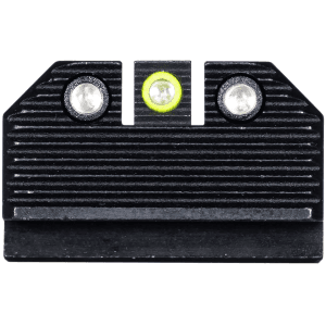 Night Fision Optics Ready Stealth Night Sight Set for Walther PDP Tritium Yellow Ring Front, Square Notch Black Ring Rear Steel Nitride