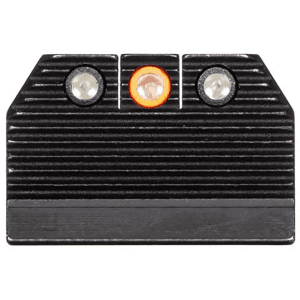 Night Fision Optics Ready Stealth Night Sight Set for Sig P320, P365 Tritium Orange Ring Front, Square Notch Black Ring Rear Steel Nitride