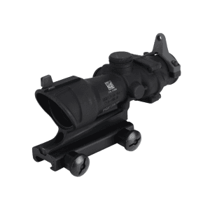 Trijicon Acog Ta01-M4a1 Rifle Scope 4x 32mm Tritium Illuminated Amber Crosshair 223 Remington Reticle With Iron Sights And Ta51 Flattop Mount Matte Black