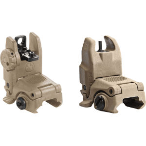 Magpul Mbus Gen 2 Flip-Up Front And Rear Sight Set Ar-15 Polymer Flat Dark Earth