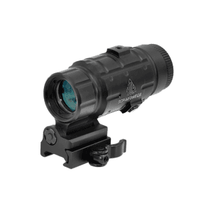 Leapers Utg Swatforce 3x Red Dot Magnifier With Quick-Detach Flip Mount Matte Black