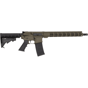 Andro Corp Industries ACI-15 Bravo Base Semi Automatic Rifle 5.56x45mm NATO 16" Black Threaded Barrel OD Green Frame Black Adjustable Stock