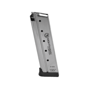 Nighthawk Custom 1911 Government, Commander Magazine with Extended Base Pad 9mm 10-Round Stainless Steel