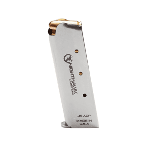 Nighthawk Custom 1911 Government, Commander Magazine Welded Base 45 ACP 7-Round Stainless Steel