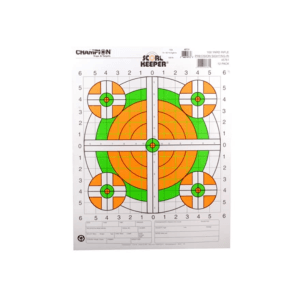 Champion Score Keeper 100-Yard Rifle Paper Sight In Target Fluorescent Orange/Green Bullseye 14" x 18" 100PK