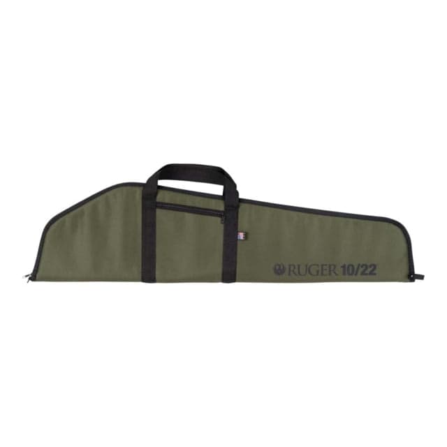 Ruger 10/22 Rifle Case w/Lockable Zipper and D-ring Large 41x10.5x1in Print Logo Soft Lining Zippered Pocket Olive
