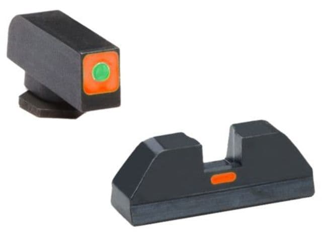 Ameriglo Tritium Front and non trit rear sights green orange