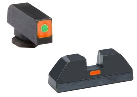Ameriglo Tritium Front and non trit rear sights green orange