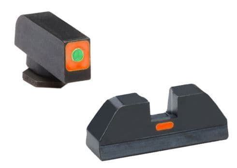 Ameriglo Tritium Front and non trit rear sights green orange