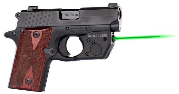 ArmaLaser Green Laser Sight for Sig Sauer P238/P938 Grip Mount