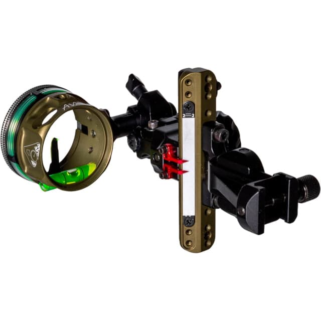 Axcel LANDSLYDE Picatinny Slider Sight Tac. BH AVX-41 1 Pin Bow Sights .010 Green Fiber Black