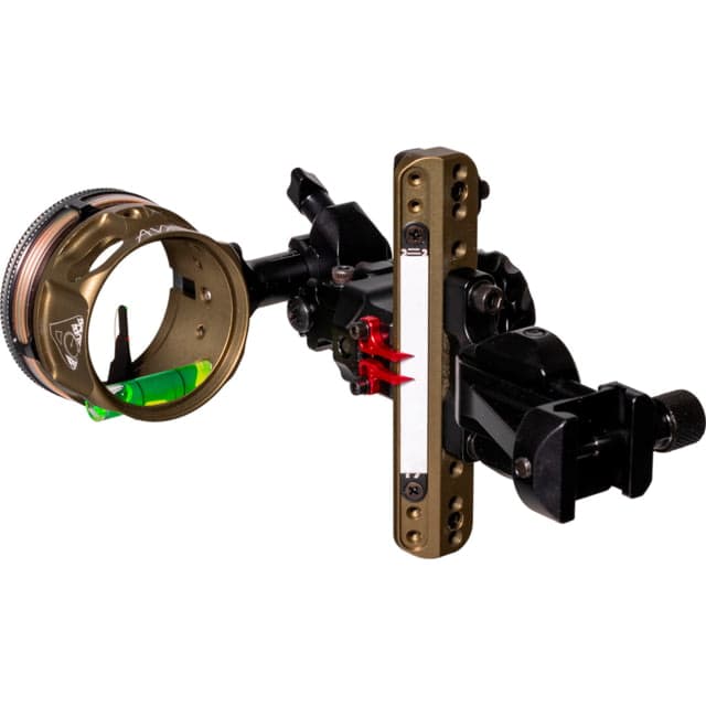 Axcel LANDSLYDE Picatinny Slider Sight Tac. BH AVX-41 Ranger DBL Bow Sights .010 Gr./Red Fiber Black
