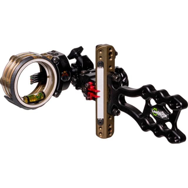 Axcel LANDSLYDE Slider Tactical Bowhunting Sight AccuStat II Micro 4 Pin Bow Sights .010 Black