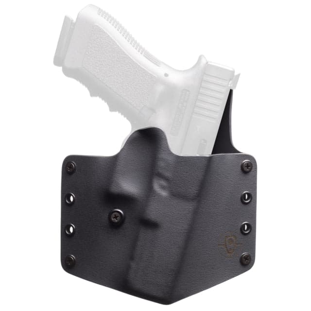 BlackPoint Tactical Standard Leather OWB Holster Fits Sig P365 AXG Legion Optic Compatible 1.75" Belt Loops Right Hand Black