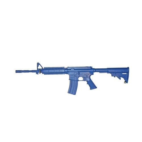 Blueguns Colt M4 Training Guns Weighted No Light/Laser Attachment Rifle Blue Flat Top Open Stock Fwd Rail 14in Barrel