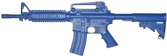 Blueguns Colt M4 Commando Training Guns Not Weighted No Light/Laser Attachment Rifle Fwd Rail Open Stock Blue