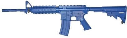 Blueguns Colt M4 Training Rifle Not Weighted No Light/Laser Attachment Flat Top Open Stock Fwd Rail 14in Barrel Blue