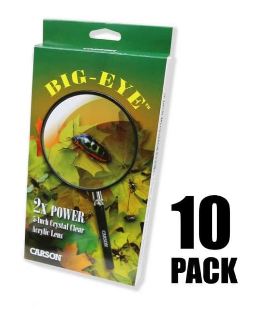 Carson BigEye 2x Hand Magnifier Green 10x5.2x.7