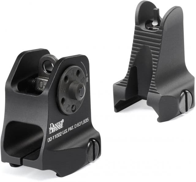 Daniel Defense A1.5 Top Mounted Fixed Front and Rear Sight Black