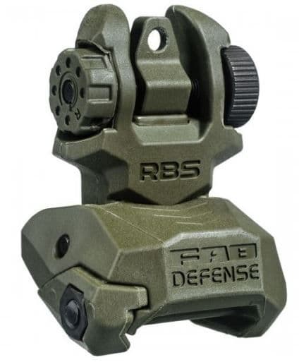 Fab Defense Top Mounted Deployable Rear Sight Olive Drab Green