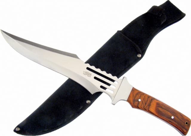 Frost Rail Ryder Bowie 9.75 in Fixed Blade Knife Brown pakkawood