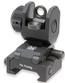 GG&G A2 Top Mounted Deployable Rear Sight Black