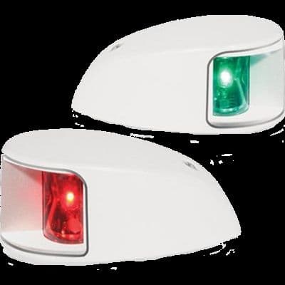 Hella Marine NaviLED Deck Mount Port & Starboard LED Light Pair w/ Housing 2nm Clear Lens/White Housing