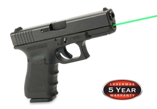 LaserMax Guide Rod Red Laser Sight For Glock 19 Generation 4 Green