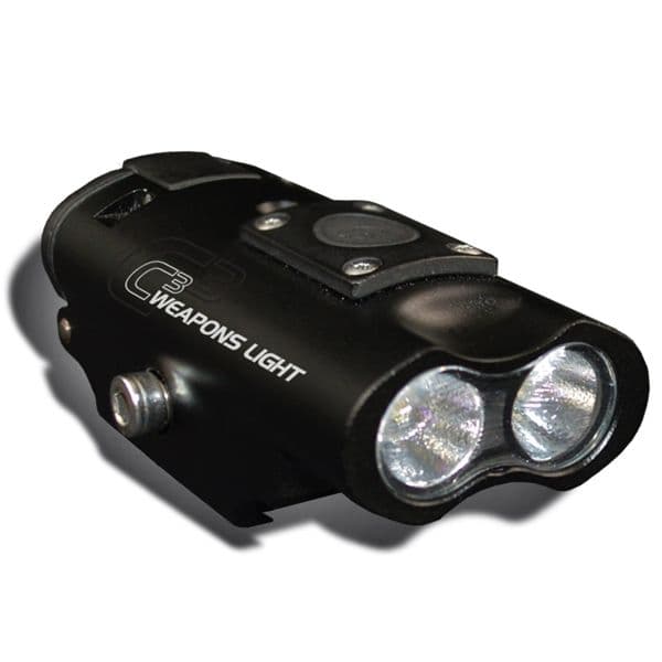 Lucid Optics Rail Mounted CREE XPE2 Weapon Light AAA White 300 Lumens Black