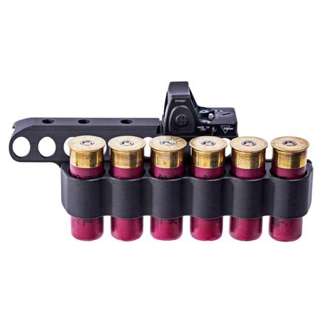 Mesa Tactical SureShell Carrier and Reflex Red Dot Sight Mount Benelli M4 Aluminum 6-Shell 12 Gauge Trijicon RMR 5.5 in Black